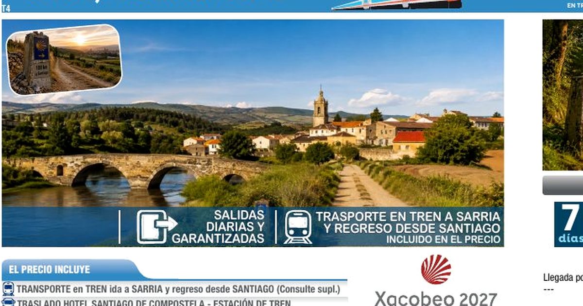 Camino de Santiago en tren